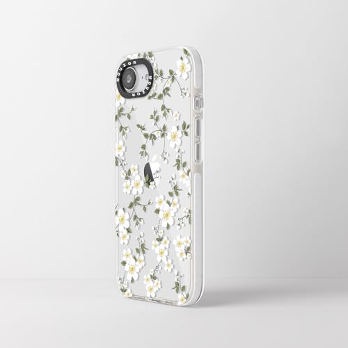 Cute Phone Case for iPhone 16e, Vine Flowers 17e Cases, Aesthetic Floral Pattern Soft Clear TPU Shockproof Bumper Cover for Girls Women - size: iPhone 16e/17e