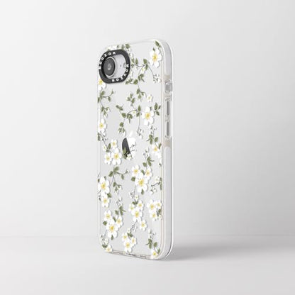 Cute Phone Case for iPhone 16e, Vine Flowers 17e Cases, Aesthetic Floral Pattern Soft Clear TPU Shockproof Bumper Cover for Girls Women - size: iPhone 16e/17e