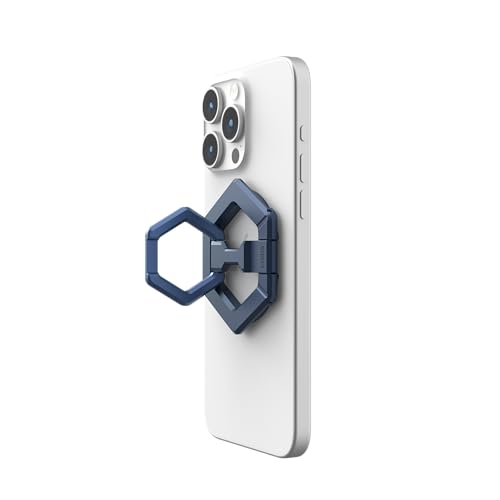 URBAN ARMOR GEAR UAG Magnetic Ring Stand Compatible with MagSafe Magnet, Removable Metal Finger Ring Grip 360 Rotation Adjustable Kickstand for iPhone 17, Galaxy S26, Mallard/Bright Blue