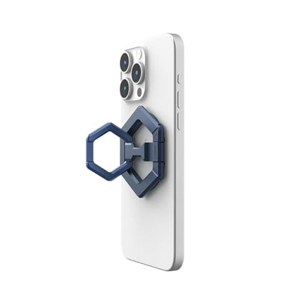 URBAN ARMOR GEAR UAG Magnetic Ring Stand Compatible with MagSafe Magnet, Removable Metal Finger Ring Grip 360 Rotation Adjustable Kickstand for iPhone 17, Galaxy S26, Mallard/Bright Blue