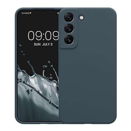 kwmobile Case Compatible with Samsung Galaxy S22 Case - Slim TPU Silicone Phone Cover - Soft Touch Finish - Dark Slate - color: Dark Slate, size: Galaxy S22