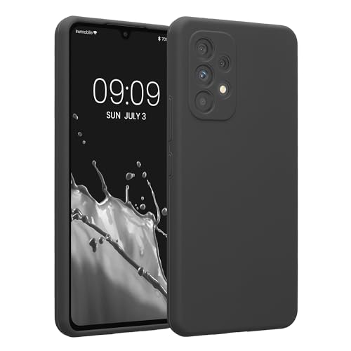 kwmobile Case Compatible with Samsung Galaxy A53 5G Case - Slim TPU Silicone Phone Cover - Soft Touch Finish - Dark Grey - color: dark grey, size: Galaxy A53 5G