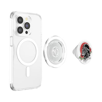 Star Wars Darth Vader Floral Classic Tattoo Design PopSockets PopGrip for MagSafe - style: Magnetic PopGrip