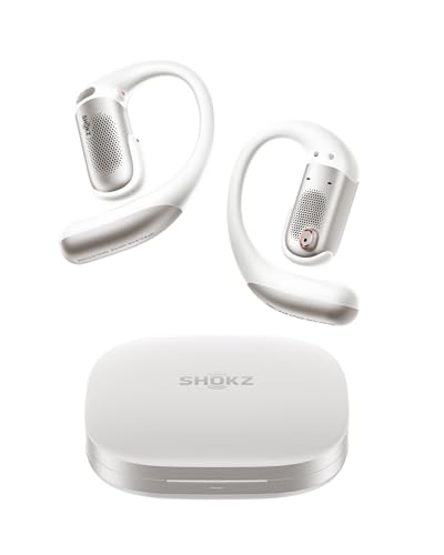 SHOKZ OpenFit Pro Open-Ear Earbuds with Noise Reduction, Dolby Atmos, White - color: White