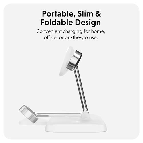 HyperJuice 4-in-1 Wireless Charger Qi2 Magnetic Stand — Fast Wireless Charger for iPhone, Apple Watch, Airpods & Any Qi-Compatible Device — Compact, Adjustable, and Foldable Qi2 - style: 4-in-1