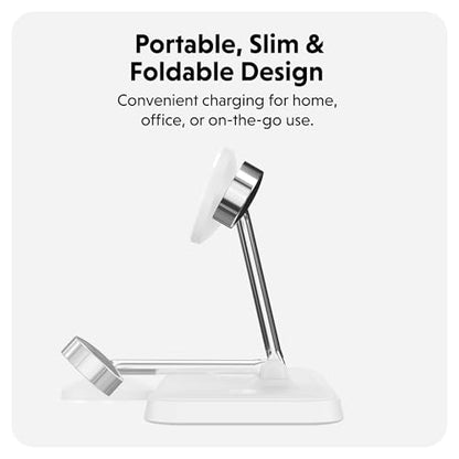 HyperJuice 4-in-1 Wireless Charger Qi2 Magnetic Stand — Fast Wireless Charger for iPhone, Apple Watch, Airpods & Any Qi-Compatible Device — Compact, Adjustable, and Foldable Qi2 - style: 4-in-1