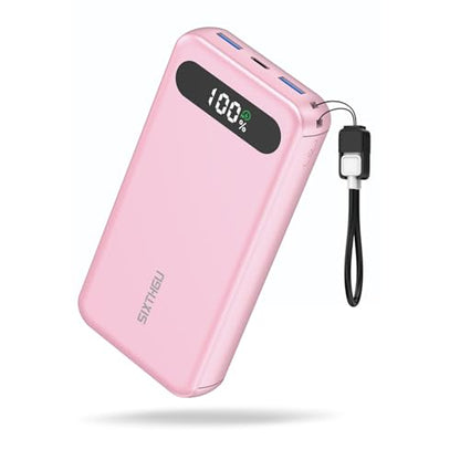 SIXTHGU Power Bank 20000mAh, PD 45W and QC 4.0 Fast Charging Portable Charger with 3 Outputs & 2 Inputs and USB C Cable, for iPhone 16/15/15 Pro/15 Pro Max/15 Plus, MacBook, Galaxy, and More.