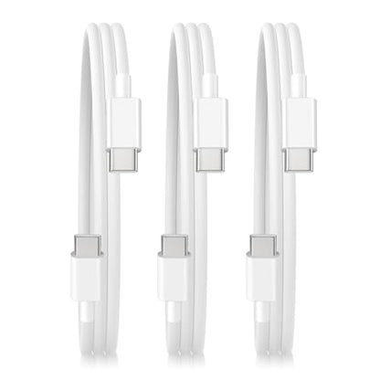 JIUWFOX 3Pack 3ft USB C to USB C Cable 60W Fast Charging for iPhone 17/17 Pro/17 Pro Max/16 Pro/15 Pro Max, iPad Pro/Air/mini - size: 3ft+3ft+3ft