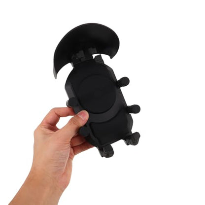 TEHAUX Motorcycle Phone Holder with Anti-Vibration Shock Absorbing, Detachable Handlebar Mount for Bike and Motorbike Navigation, Compatible with Smartphones for Outdoor Riding and Use