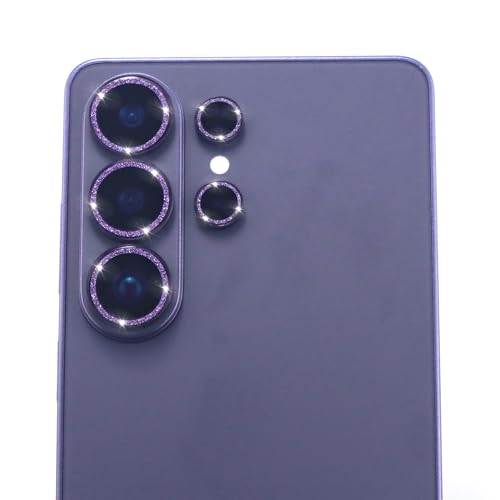 for Samsung Galaxy S26 Ultra Camera Lens Protector, Bling Glitter Metal Ring Tempered Glass Lens Cover Accessories (Violet) - color: Violet
