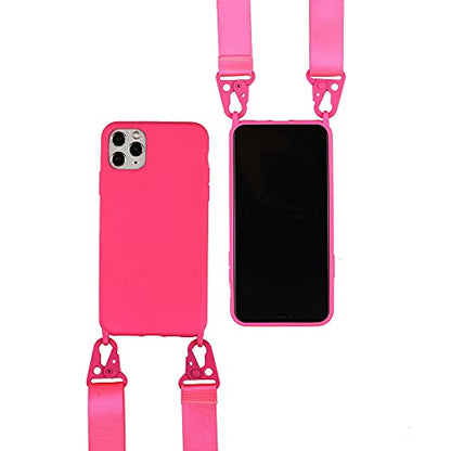 Compatible with iPhone 6/7/8/SE2/SE3,Crossbody Phone Case with Lanyard Cute Soft Silicone Case with Adjustable Shoulder Strap Shockproof Protector Compatible with Women Girls Rose Red - color: Rose Red, size: iPhone 6/7/8/SE2/SE3