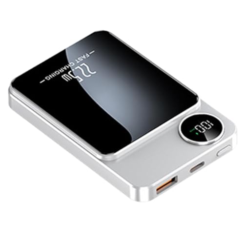 Wireless Charger Pad 20000mAh, Magnetic Fast Charging Hub for Phone Earbuds Smart Watch, Portable Power Bank Charger for Desk Home Office Travel Device - color: White