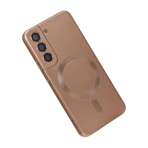 Magnetic for Samsung Galaxy S21 Case,Soft Silicone Slim Fit Anti-Scratch Phone Case Cover with Camera Protection,Compatible with MagSafe,Brown - color: Brown, size: S21
