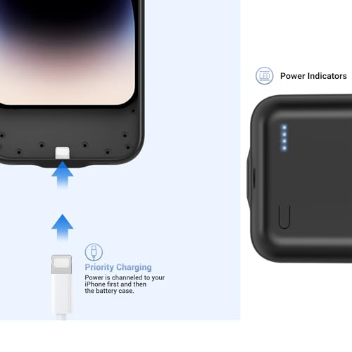 13800mAh Battery Case for iPhone 14 Pro Max/13 Pro Max/12Pro Max/14 Plus (6.7 inch) [2026 Upgraded] High Capacity Extended Charging Case Charger Battery Pack with Tempered Glass Screen Protector - size: for iPhone 14 Pro Max/13 Pro Max(6.7 inch)