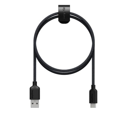 mophie Charge Stream USB-A to USB-C Cable 3ft - Flexible Silicone - size: 3 feet, style: USB-A to USB-C Black