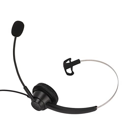 H360-3.5 Single Sided Business Headset, Monaural Telephone Headset with Noise Reduction Microphone, Lightweight Comfortable Call Center Headset for 3.5mm Jack Devices