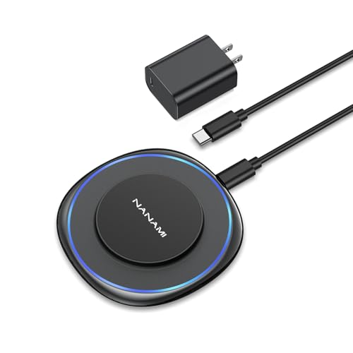 NANAMI Magnetic Wireless Charger Pad for iPhone & AirPods with 20W PD - color: Black