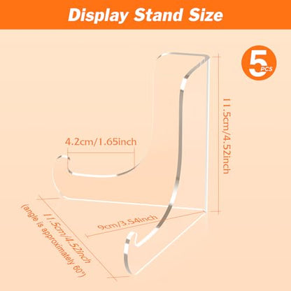 5 Pack Acrylic Display Stand, Plate Stand for Display, Easel Stand