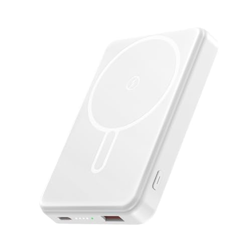 Magnetic Portable Charger Power Bank 12000mAh MagSafe Compatible Battery Pack 22.5W USB C Fast Charging Wireless Battery Pack Phone Charger for iPhone 17/16/15/14/13/12 All Series White - color: White
