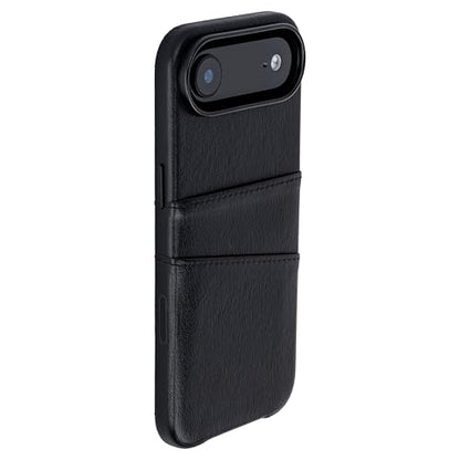Dockem Card Case for iPhone 17 Air with Magnetic Mounting Plate, Camera Control Button, Wallet with 2 Holder Slots: M2 Exec Premium Synthetic Leather (Black) - color: Black, size: 17 Air