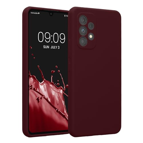 kwmobile Case Compatible with Samsung Galaxy A53 5G Case - Slim TPU Silicone Phone Cover - Soft Touch Finish - Bordeaux Violet - color: bordeaux violet, size: Galaxy A53 5G