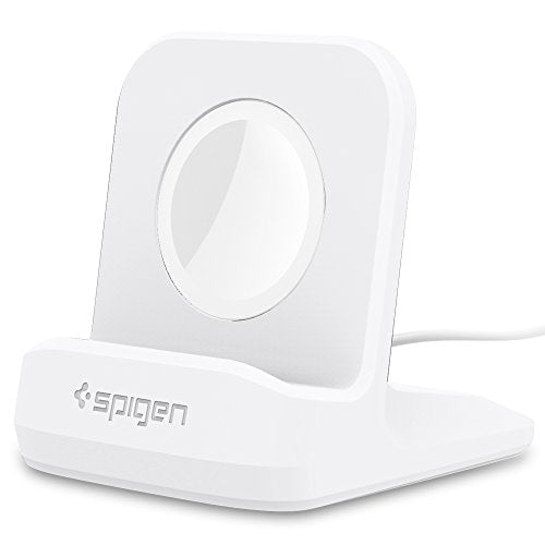 Spigen for Apple Watch Charger Stand, Durable TPU with Non-Slip Base - color: White, size: Classic