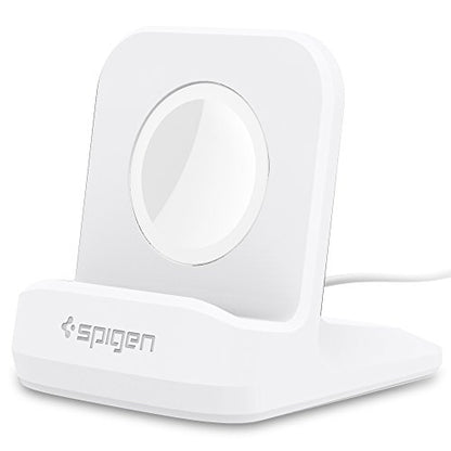 Spigen for Apple Watch Charger Stand, Durable TPU with Non-Slip Base - color: White, size: Classic