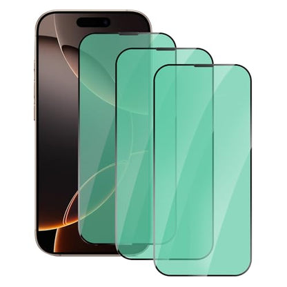 3 Pack Anti-Blue Light Screen Protector for iPhone 16 Pro - size: iPhone 16 Pro