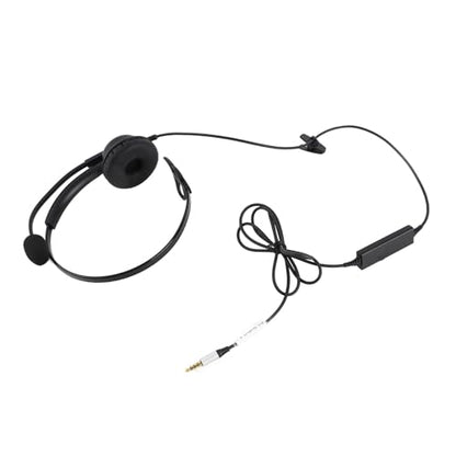 SUNGOOYUE Single Ear Headset, Comfortable Lightweight Noise Canceling Wired Headset with Mic for Call Center (Single 3.5mm Interface) - size: Single 3.5mm Interface