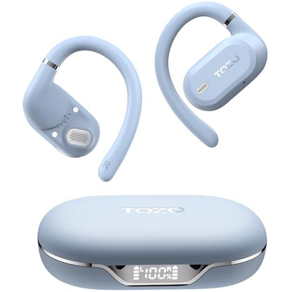 TOZO OpenWear Open Ear Earbuds, AI Translation Real Time 145+ Languages - color: Blue