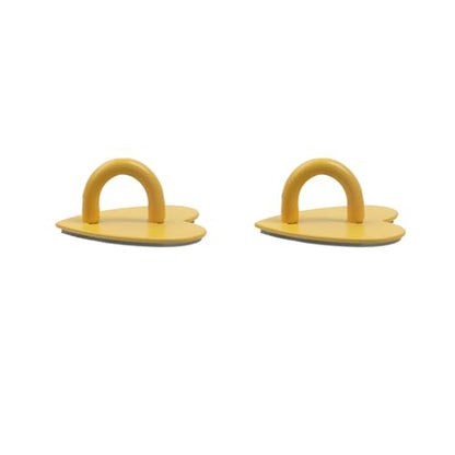 12Pcs Phone Charm Hook Adhesive (Heart Shaped, Yellow) - color: Yellow