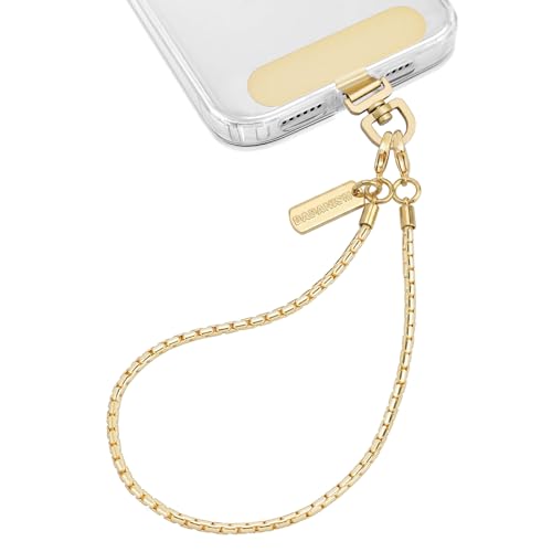 Dadanism Phone Wrist Strap Metal Phone Chain Wristlet Strap, Gold - color: Gold, size: 26 cm