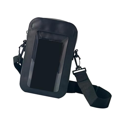 Waterproof Phone Pouches for Outdoor Activities Touch Screens Phones Dry Bag with Adjustable Strap for Most Smartphones - color: Black