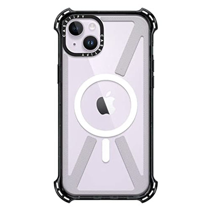 CASETiFY for iPhone 14 Plus Case - Bounce Compatible with MagSafe | Shockproof | 21.3 ft. 6x Military Grade Drop Protection | Black - color: Clear Black, size: Iphone 14 Plus (6.7")
