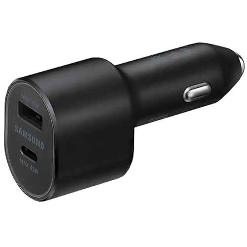 Samsung Super Fast Dual Car Charger (45W+15W) Dual Ports USB-C & USB-A - Black - EP-L5300XBEGWW