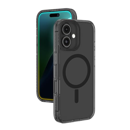 AMAZINGthing for iPhone 16 [Titan Pro Mag] Case, Designed for MagSafe Crystal-Clear Anti-Yellowing PC, Shock-Absorbing Corners, Raised Screen & Camera Protection, EasyTouch Buttons - Black - color: Black, size: iPhone 16