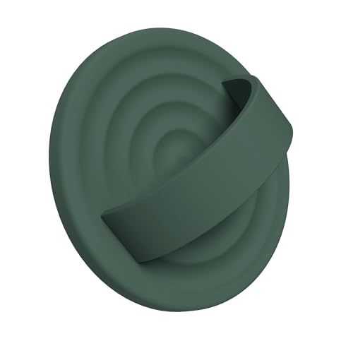 Upgraded Magnetic Phone Grip, Liquid Silicone Soft and Portable, Removable Finger Loop Ring Grip Holder for iPhone, Strong Magnetic Attraction, Compatible with MagSafe Phone Case, Alpine Green - color: Alpine Green