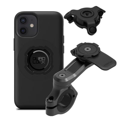 Quad Lock Motorcycle Handlebar Mount PRO Kit with Vibration Dampener and MAG Phone Case for iPhone 12 Mini - size: iPhone 12 mini