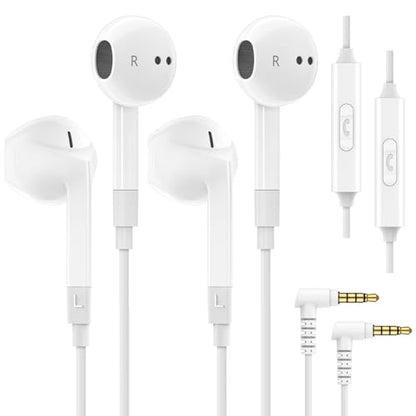 LUDOS FEROX 2 Pack Wired Earbuds in-Ear Headphones, 5 Year Warranty, Earphones with Microphone, Noise Isolation for 3.5mm Jack Ear Buds for iPhone, Samsung, Computer, Laptop, Kids, School Students - size: 2 Pack