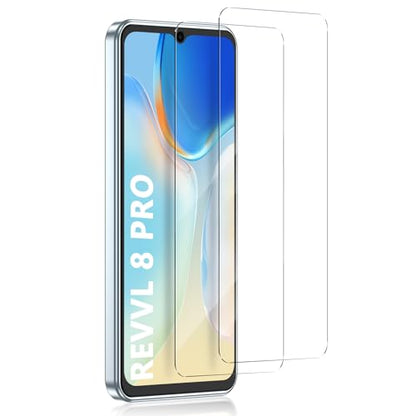 2 Pack for T-Mobile Revvl 8 Pro 5G Screen Protector Tempered Glass, HD Clear, Bubble Free, Anti-Scratch, Tempered Glass Protective Film for REVVL 8 Pro, Full Coverage, Case Friendly - size: T-MOBILE REVVL 8 PRO 6.8inches