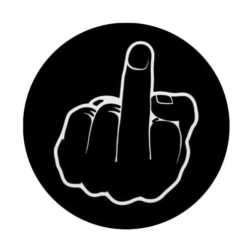 Middle Finger - Funny Quote Phone Holder PopSockets PopGrip: Swappable Grip for Phones & Tablets PopSockets Standard PopGrip - style: Standard