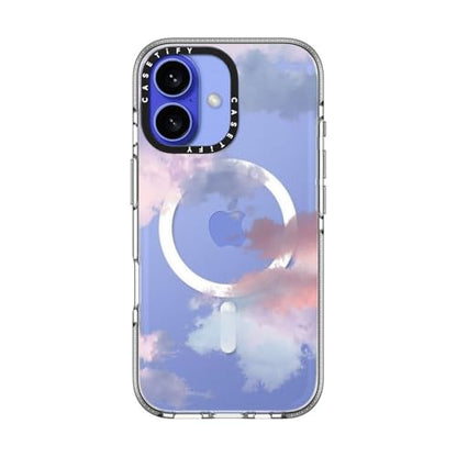 CASETiFY for iPhone 16 Case - Impact Clear Compatible with MagSafe | Not Yellowing | 6.6 ft. 3x Military Grade Drop Protection | Clouds | Clear - color: Clouds, size: Iphone 16 (6.1")
