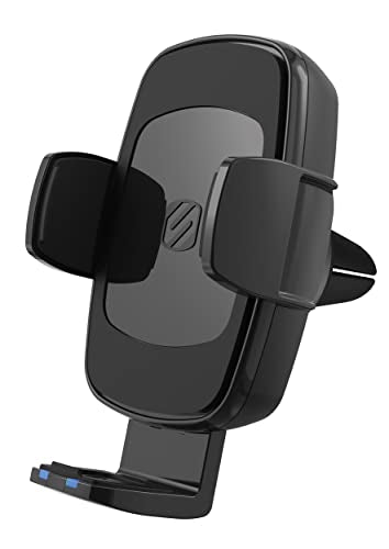 Scosche UQ3WDV-SP Windshield/Dashboard/Vent Qi-Certified 15W Wireless Charging Universal Cell Phone Car Mount, Adjustable Hands-Free Cell Phone Holder with Stick Grip, Black - style: Windshield / Dash / Vent