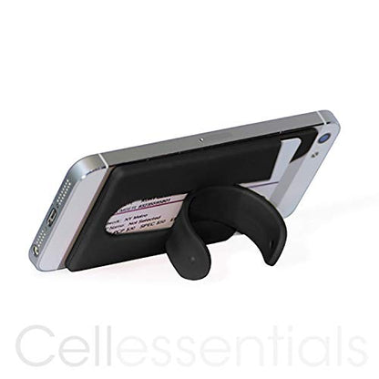 USA Merchant | Cell Phone Wallet with Stand by Cellessentials: (for Credit Card & Id) iPhone, Android & Most Smartphones | 3 Pc Pack - Black, Grey & Pink - color: Black, Gray & Pink