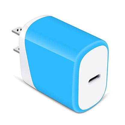 20W Samsung Wall Charger for Samsung Galaxy A17 A16 A15 A36 A56 S26 Ultra S26+ S26 S25 FE Z Fold 7/Flip 7,USB C Fast Charging Block Charger Box Brick Travel Cube for iPhone 17 16 15 14 13 12,Pixel 10a - color: Blue