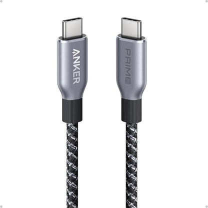 Anker Prime USB C to USB C Cable, 240W Fast Charging Durable Cable (1 ft) - size: 1FT