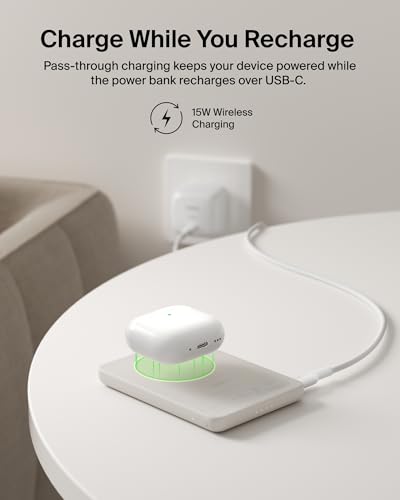 Belkin 5K 15W Qi2 MagSafe Power Bank with USB C Cable for iPhone 17 & More - color: Sand
