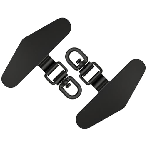 TENOC 360 Rotation Metal Phone Tether Tab, 2Pcs, Black - color: 360° Rotation-black