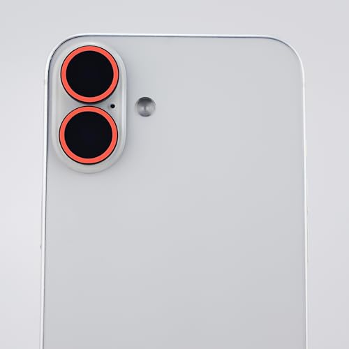 BONVAN for iPhone 17 Camera Lens Protector Glow in the Dark Tempered Glass Screen Accessories Luminous Lens Cover (2PCS) (Red) - color: Red