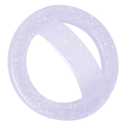 Magnetic Silicone Ring Grip Phone Holder, Rotating Finger Loop Ring Grip Holder, Soft and Portable, Strong Magnetic Attraction, Compatible with Magsafe Phone Case (Sparkle Purple) - color: Sparkle Purple